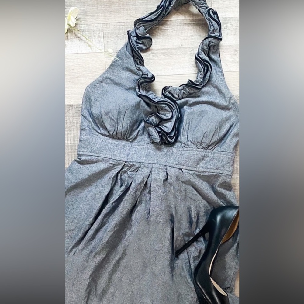 Byer halter top empire waist dress. Elegant and sexy.